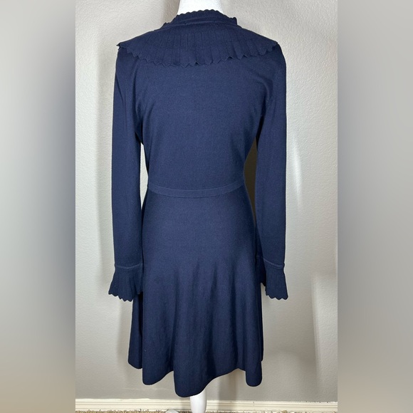 Boden of London Navy Abercorn Knit Dress Size 8P Cottagecore Old Money Timeless - Picture 8 of 13